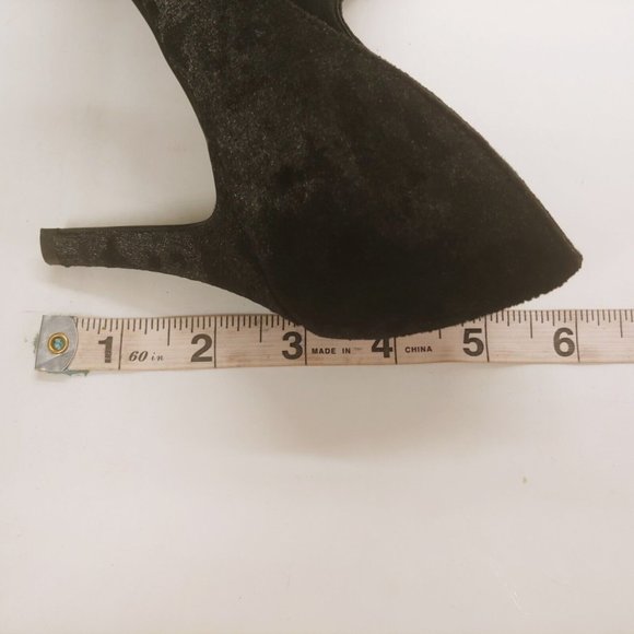Monroe And Main Womens Mary Janes Stiletto Heels Black Hook And Loop 8.5M New - Picture 8 of 10